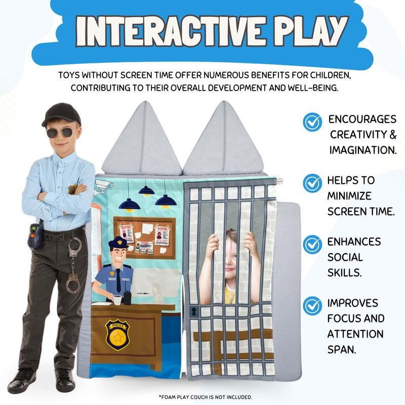 Couch Swag Play Panel for Childrens Foam Sofa Kids Couch (Police) - Image 3